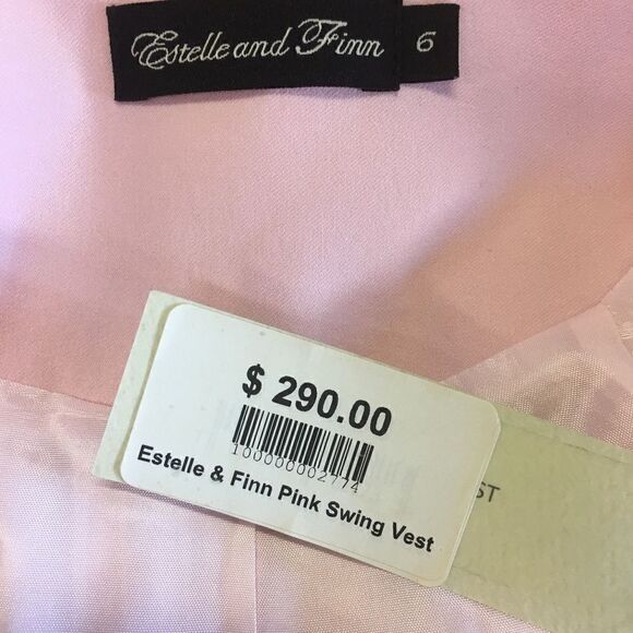NWT Estelle & Finn Pink Swing Vest Original Price $290 Size 6 - Picture 4 of 4